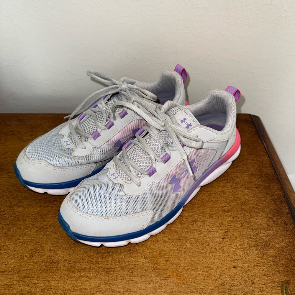 Under Armour Assert Gray Running Sneakers 7Y